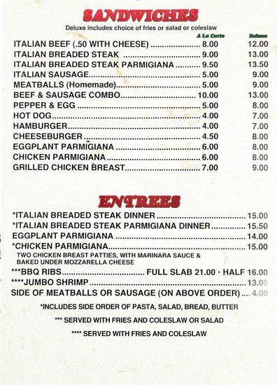 Rocky's deals pizza menu